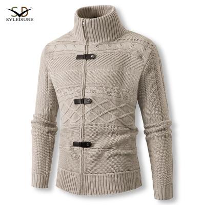 China Stylish Design Anti-wrinkle Knitted Woolen Sweater Mens Thick Cardigan Sweater for sale