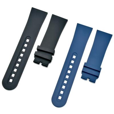 China 23mm Rubber FKM Rubber Watch Band Strap For Blancpain FIFTY FAIRY Watch Band for sale