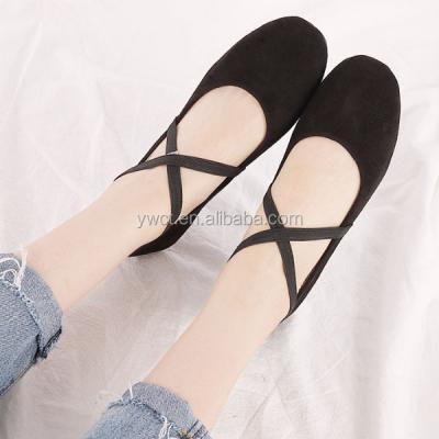 China Wholesale Women Lady Suede Flat Fashionable Casual Shoes Without Laces for sale