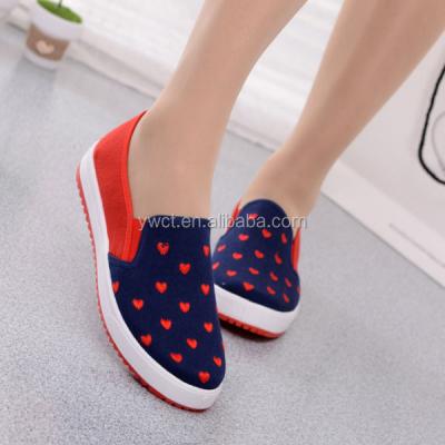 China Fashion\latest design comfortable\durable lady casual shoes made in china canvas shoes for sale