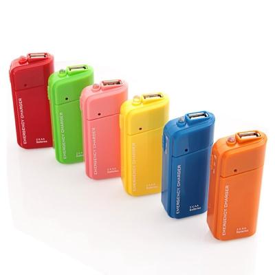 China Charging Support China Supplier AA Battery Mobile Phone Emergency Charger 1000mah for sale