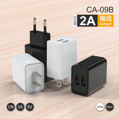 China Charging Cell Phone USB Charger White US PLUG , EU PLUG For Phone Charging Have CE ROHS CB FCC Charger 2 Ports for sale