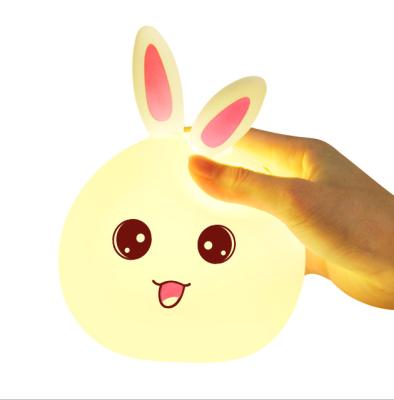 China Modern wholesale usb rechargeable touch sensor glowing led rabbit night lights for sale