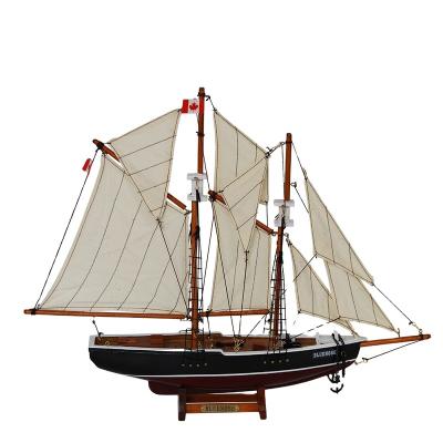 China Bluenose Crafts Europe Wooden Canadian Sailing Boat Model Nautical Decoration Memorabilia Gift for sale