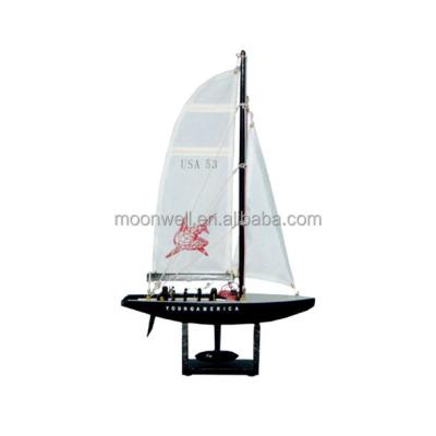 China Wooden Sailing Boat Europe America Gifts Nautical Home Decoration Cup Sailing Ship Yacht Model Handmade for sale