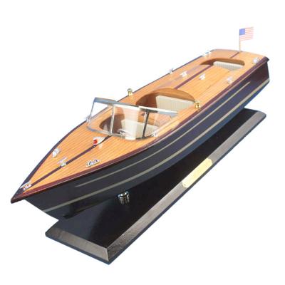 China Wooden Italy Fully Assembled Chris Craft Racing Runaboat Aquarama Riva Italian Yacht Model Speed ​​Boat Home Decoration for sale