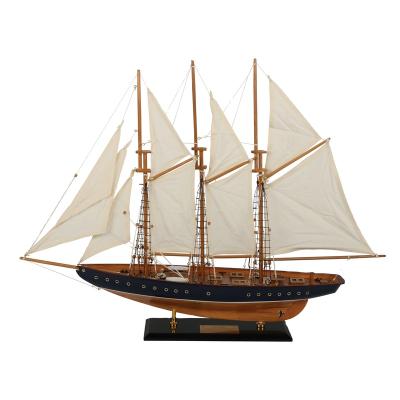 China Maritime Schooner Ship Model Ship Scale Sailboat Antique Maritime Home Decoration Atlantic Wooden Model 72cm Nautical Nautical Model for sale