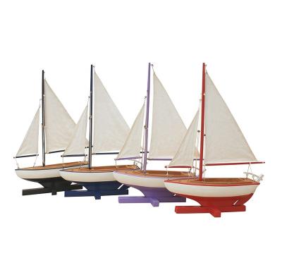 China Europe Gift Small XNavy Sailboat Sailboat Navigation Model Ships Nautical Wooden Souvenir Wooden Promotional Sailboat for sale