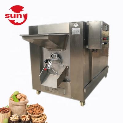 China Insulation Layer Thickened Stainless Steel Almonds Chickpea Peanut Automatic Electric Roasting Machine for sale