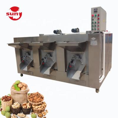 China Wholesale Insulation Layer Factory Price High Performance Walnut Cashew Nut Gas Heating Peanut Thickened Batch Roaster for sale