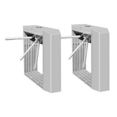 China Security Access Control Management 304 Stainless Steel Double Lane Two Side Lines RFID Tripod Turnstile For Access Control System for sale