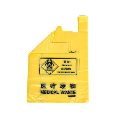 China Factory Disposable Medical Waste Disposal Bio Vendor Recyclable Yellow Hazard Bio Bags Plastic Bags Medical Waste for sale