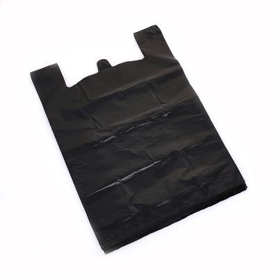 China Cheapest Red Garbage Shopping Paper Bags PE Bags Reusable Portable Garbage Bag T-shirt Plastic Handle for sale