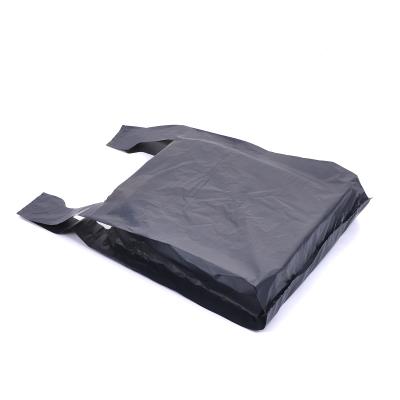 China Reusable Supermarket Restaurant 30Cm X 40Cm Black Plastic Shopping Bag Plastic Shopping Bags for sale