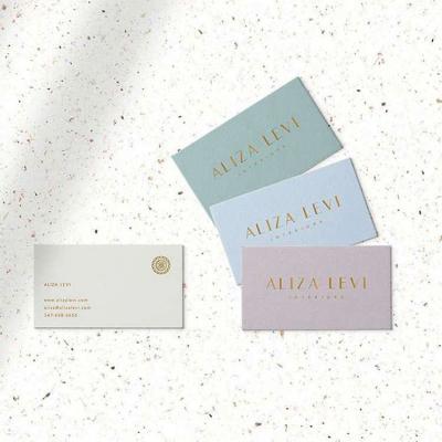 China Widely Used For Garment Cmyk Offset Printing Custom Gold Foil Stamp Brand Silver Business Card for sale