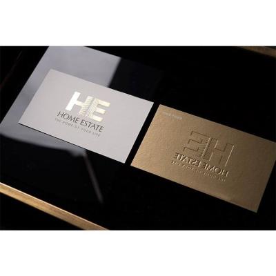 China 100% Eco-Friendly Logo Luxury Soft Suede Business Cards Customized Embossed Printed Eco-Friendly Printing Gold Foil for sale