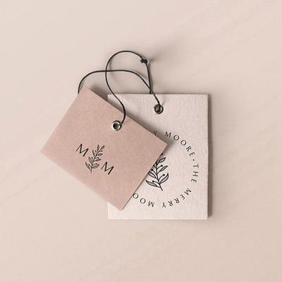 China Wholesale custom made Logo Card Hang Tags viable, quality fashion two pieces hang tags with logo for sale