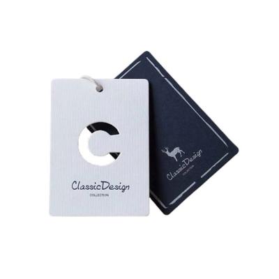 China Hang Tag Design Clothes Paper Die Cut Customized Viable Tag With Won Logo for sale