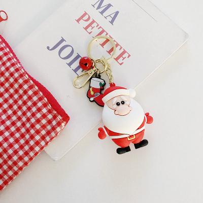 China Promotion Hotsale Gift In Christmasman Running Deer Snowmen Tree Cartoon Christmas Keychain Key Ring Key Chain for sale