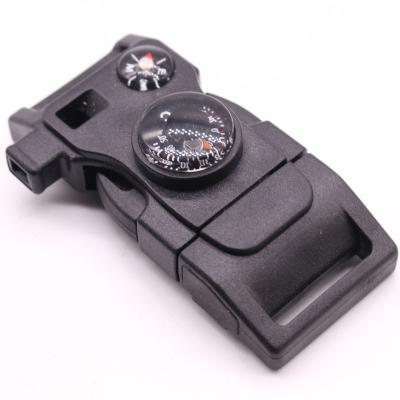 China Durable Multi Tools Buckle For Paracord Bracelet With Mini Whistle Compass Tool Card Thermometer for sale