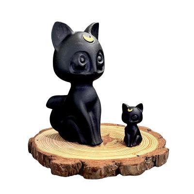 China Western Kenny Crystals Wholesale Natural Crystal Stone Craft Semi-precious Gemstone Obsidian Luna Cat Carving for sale