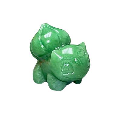 China Western Kenny Crystals Wholesale Natural Crystal Stone Craft Carving Semi-precious Gemstone Green Aventurine Bulbasaur for sale