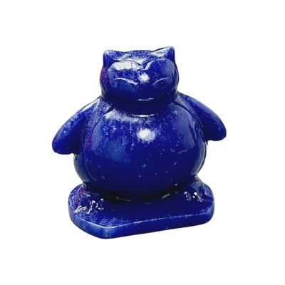 China Western Kenny Crystals Wholesale Natural Crystal Stone Craft Carving Semi-precious Gemstone Blue Aventurine Snorlax for sale