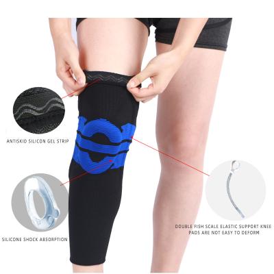 China Factory Outlet Universal Wholesale Good Quality Breathable Nylon Spandex 3D Sports Anti Slip And Breathable Basketball Running Knee Brace for sale