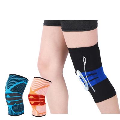 China Hot Sale Factory High Elastic/Breathable Sport Fitness Portable Knee Brace Spring Support And Silicone Pad Compression Knee Brace Patella Support for sale