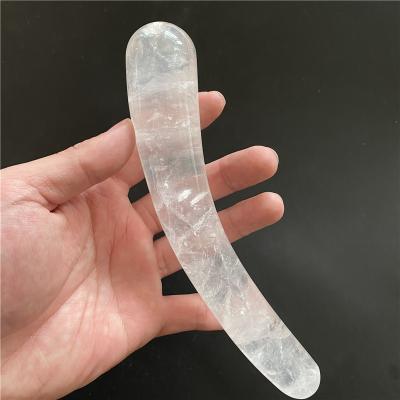 China China natural clear 18cm massage healing crystals gemstone quartz yoni magic wands for sale for sale