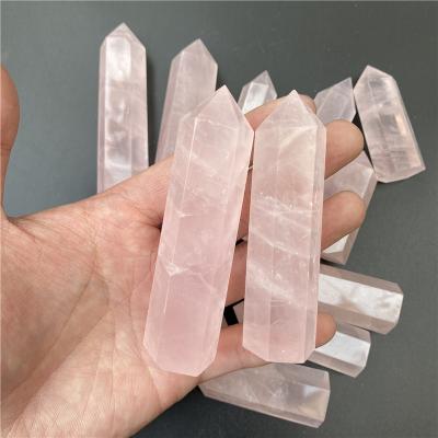 China Clear Crystal Magic Wand Point Crystal Rose Quartz Crystals from China High Quality Natural Stone Stones Healing for sale