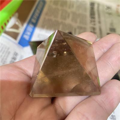 China China Natural Healing Crystal Pyramid Stone 3-5cm Smoky Quartz Stone 1kg For Gift for sale