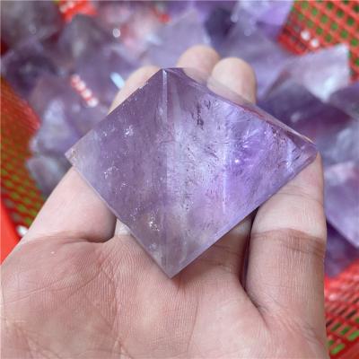 China China 1kg Natural Healing Stone Quartz 3-5cm Amethyst Crystal Pyramid for Gift for sale