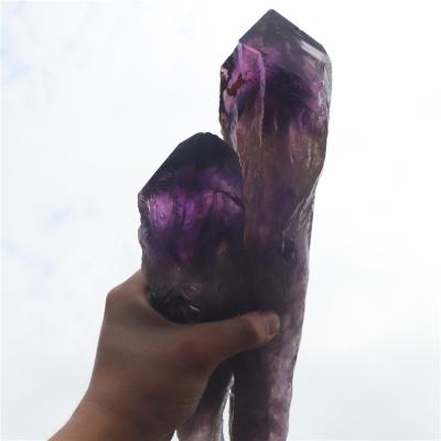 China China Wholesale Natural Magic Wand Crystal Wand Raw Stone Amethyst Crystal Tower Crystal Point Quartz for sale