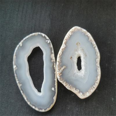 China China Polished Crystal Brazil Healing Agate Slice DIY Necklace Pendant Wind Chimes Natural Stone Geode Reiki Pendant Irregular Shape for sale