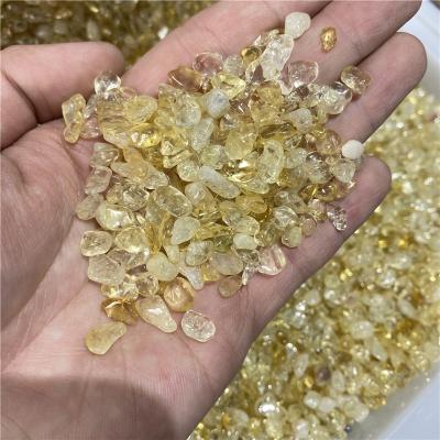 China China wholesale 100g natural loose rock crystal citrine quartz crystals healing gravel tumbled stones for sale