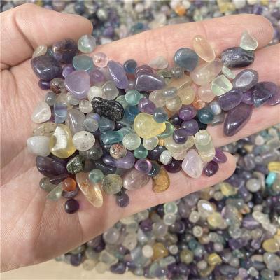 China China Wholesale 100g Fluorite Quartz Crystals Healing Gravel Tumbled Natural Loose Rock China Stones for sale