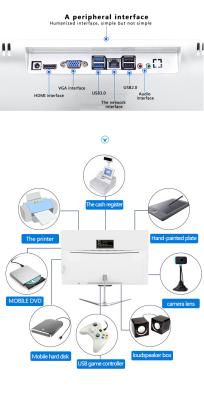 China Cheap Build In Camera Linux Rka-2383 Gaming Graphics i7 Wall Mount 3 Year Unobtrusive Touch Screen All-In-One Computer for sale