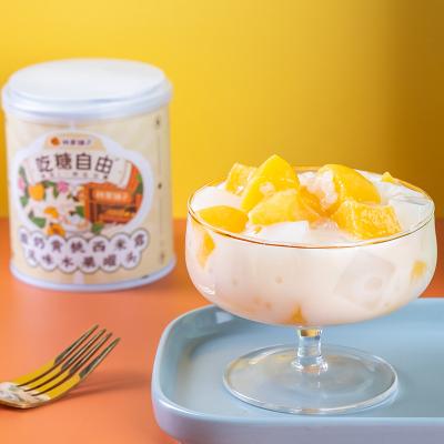 China Canned Leasunfood  Canned sugar controlled yogurt with yellow peaches in light syrup Linjiapuzi Hot sale Delicious for sale