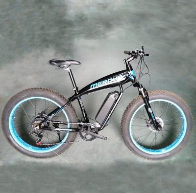 China Aluminum Alloy 26 Inch Electric Bike 500W 48V LCD Display Lithium Battery Electric Bicycle 7 Speeds 80% Preassembled Fat Tire Mountain Bike for sale