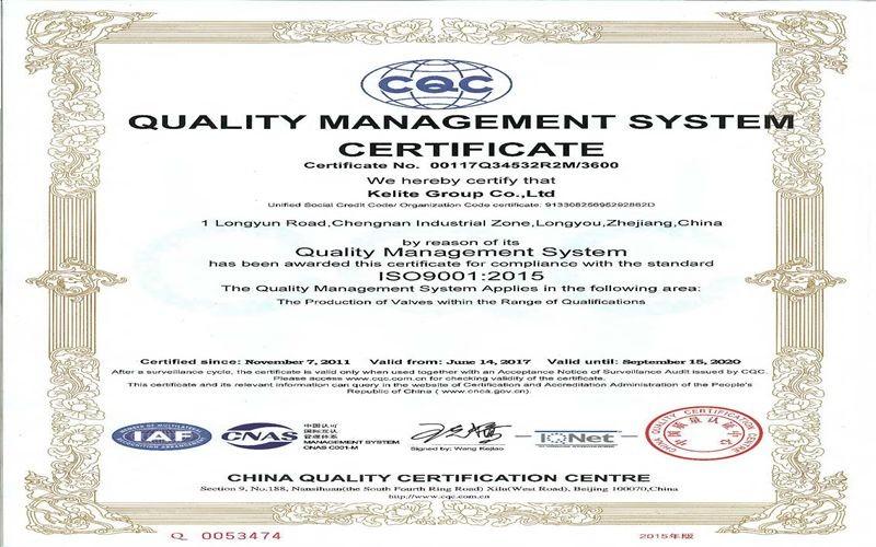 ISO 9001 - Kelite Group Co., Ltd