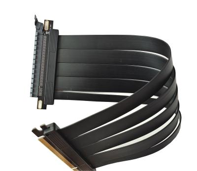 China Computer New PCI-E 4.0 Graphics Card Extender Cable 2021 PCIe x16 to 16x GPU Riser Adapter Card Extender Flex Cable for sale