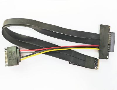 China PVC+Copper Pcie x4 to M2 Extension Cable Key-M M2 Adapter Riser Card Ribbon Supplement Data Cable for U.2 NVME SSD for sale