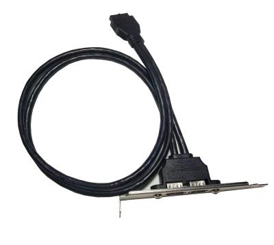 China Copper Cables are Connected to USB3.0 Chassis Panel / Mainboard USB3.0 20PIN to Dual USB3.0 Bulkhead Cable for sale