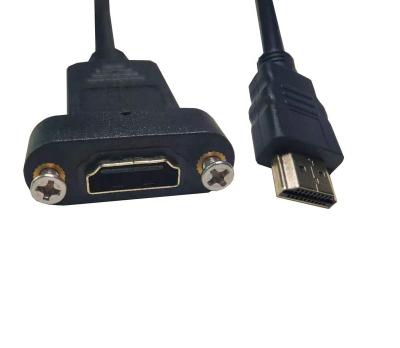 China Panel Mount Personal Computer Type Mini USB Male To Female Cable With Screws for sale