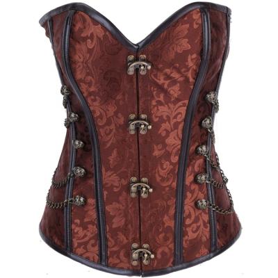 China 2021 Antibacterial Waistband Rivet Gothic Corsets And Bustiers Slimming Shapewear For Women for sale