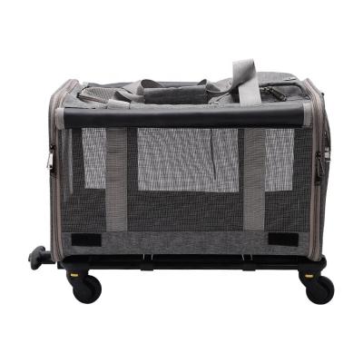 China New Design Breathable Modern Soft Sided Deluxe Expandable Sustainable Neoprene Pet Carrier For Dogs Cats Or Small Animals for sale