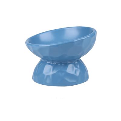 China Cat Pet Bowl Elevated Ceramic Spine Cat Bowl Protect The Cervical Viable Ceramic Pet Bowl for sale