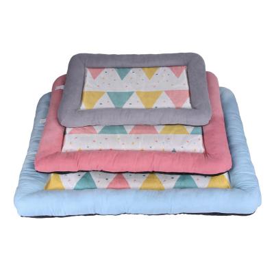 China Mat Quick Drying Silk Bed Pet Home Cushion Summer Viable Sleep Cooling Sofa Puppy Mat Ice Cooling Breathable Indoor Pad for sale