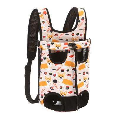 China Viable Adjustable Pet Carrier Bag Forehead Cat Dog Carrier Backpack Travel Backpack For Leg Traveling Hiking Camping for sale